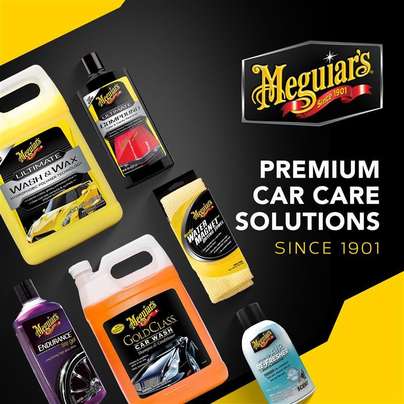 Meguiar’s Mirror Glaze M105 Ultra-Cut Compound, Car Rubbing Compound for Removing Scratches and Heavy Swirls While Adding Shine, Safe and Effective on All Glossy Car Paint and Clear Coats, 8 oz