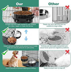 Dog Crate Water Bowl No Spill, 2 Pack Dog Crate Bowls Hanging, Kennel Water Food Bowls Mountable, Pet Cage Accessories Feeder Dish, Stainless Steel Coop Cup for Cat Puppy Bunny Guinea Pig Ferret Bird