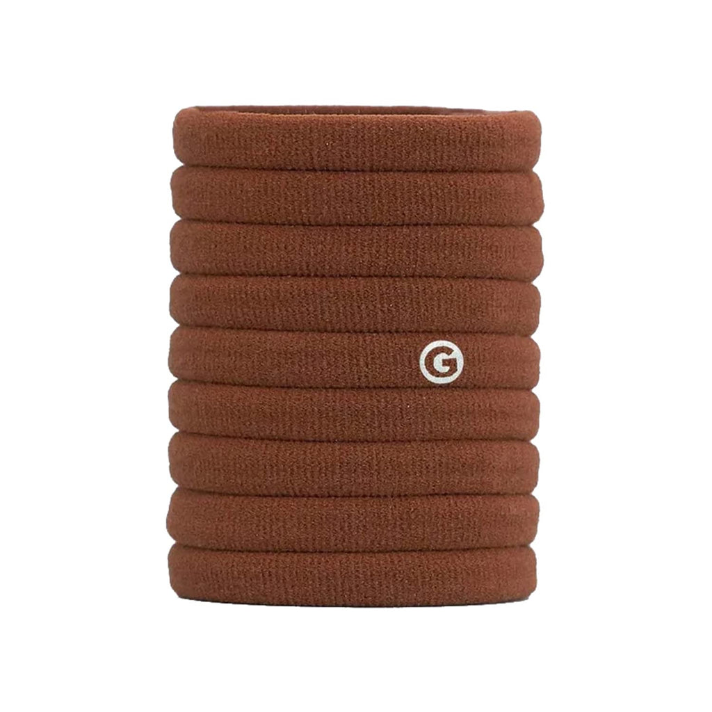 Gimme Beauty - Any Fit No Damage Hair Ties - Chestnut - Seamless Microfiber Hair Elastic - Hair Accessories With All Day Hold - No Snagging, Dents, or Breakage Hair Tie Pack (9 Count)