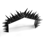 BUGG OFF - Bird & Rodent Spikes, Unique Spike Pattern effecitviely deteres Pesky Pigeons, Squirrels, Raccoons. Installs on Fences, Gates, Roofs, Walls and More! (15 Feet, Black Plastic)