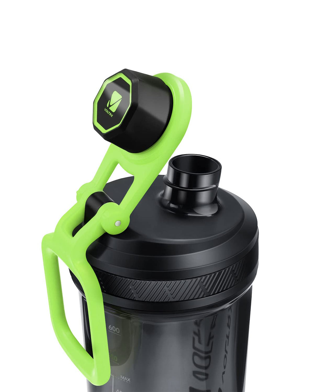 VOLTRX Shaker Bottle, Gallium USB C Rechargeable Electric Protein Shake Mixer, Shaker Cups for Protein Shakes and Meal Replacement Shakes, BPA Free, Made with Tritan, 24oz
