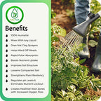 Humic Acid Organic Lawn Fertilizer - Fulvic Humic Mineral Blend for Trees, Shrubs, Ornamentals, Vegetables & Crops - Enhancer & Garden Soil Conditioner by FoliarTech, 4L