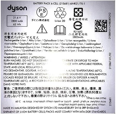 Dyson Replacement Vacuum Battery - V8 Units, Part no. 967834-05