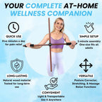 Wooden Posture Corrector for Women & Men - Neck, Shoulder & Back Stretcher - Dual Yoga Stick - Hunchback and Neck Hump Corrector - Back Straightener - Lower Back Support Sciatica Pain Relief Device