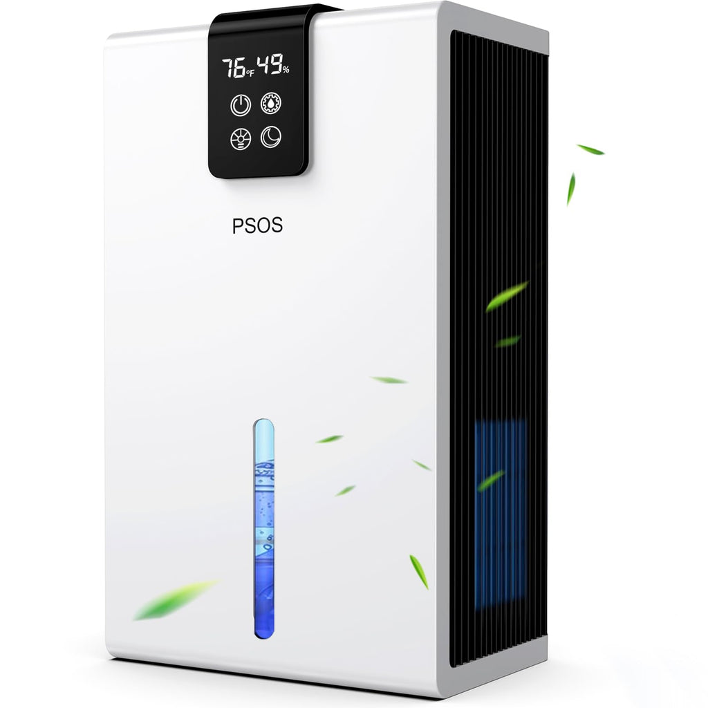 Dehumidifier, 118 OZ Dehumidifier for Home (980 sq.ft), Dehumidifiers for Basement, Bathroom, Bedroom, Quiet with Humidity monitoring, Auto Shut Off, Sleep Mode, 7 Colors LED Light, RV, Closet, White