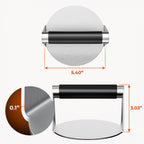 Smash Burger Press, Hamburger Smasher Tool for Griddle, Stainless Steel Ham Patty Press with Anti-Scald Handle, 5.5" Non Stick Grill Press for Smashburger, Bacon, Ground Beef, Meat, Sausage