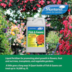 Monterey Fish & Guano Liquid Plant Fertilizer for Transplants and Flowers, Quart Concentrate - Apply Using a Sprayer Following Mix Instructions