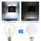 Dimmable LED Edison Light Bulb, G25 (G80) Globe Bulb, 60W Equivalent, 5000K Daylight, Christmas Light, E26 Standard Base, UL Listed, 6-Pack