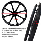 Wheelchair Rear Wheel Replacement Tire, Wheelchair Tire, 24 "X 1" Universal Flat-Free Polyurethane Tire, Suitable For Manual Wheelchair Tire Replacement (1 Pair)