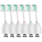 Toothbrush Heads for Philips Sonicare Replacement Brush Heads Medium Soft Dupont Bristles Electric Toothbrush Replacement Heads Fit E-Series Essence Xtreme Elite Advance and CleanCare, 6 Pack