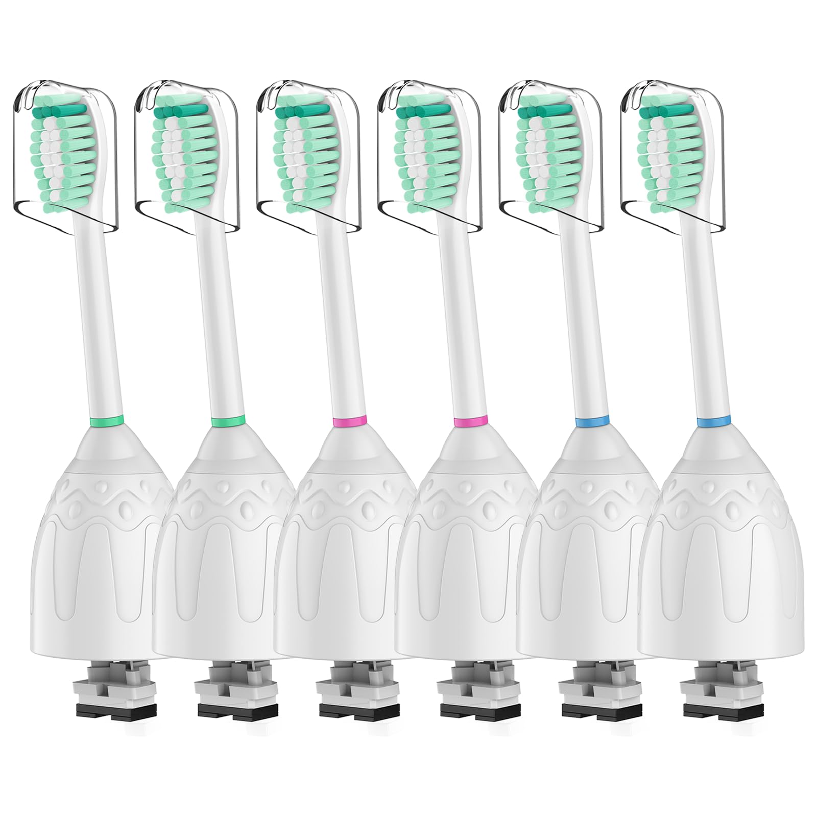 Toothbrush Heads for Philips Sonicare Replacement Brush Heads Medium Soft Dupont Bristles Electric Toothbrush Replacement Heads Fit E-Series Essence Xtreme Elite Advance and CleanCare, 6 Pack