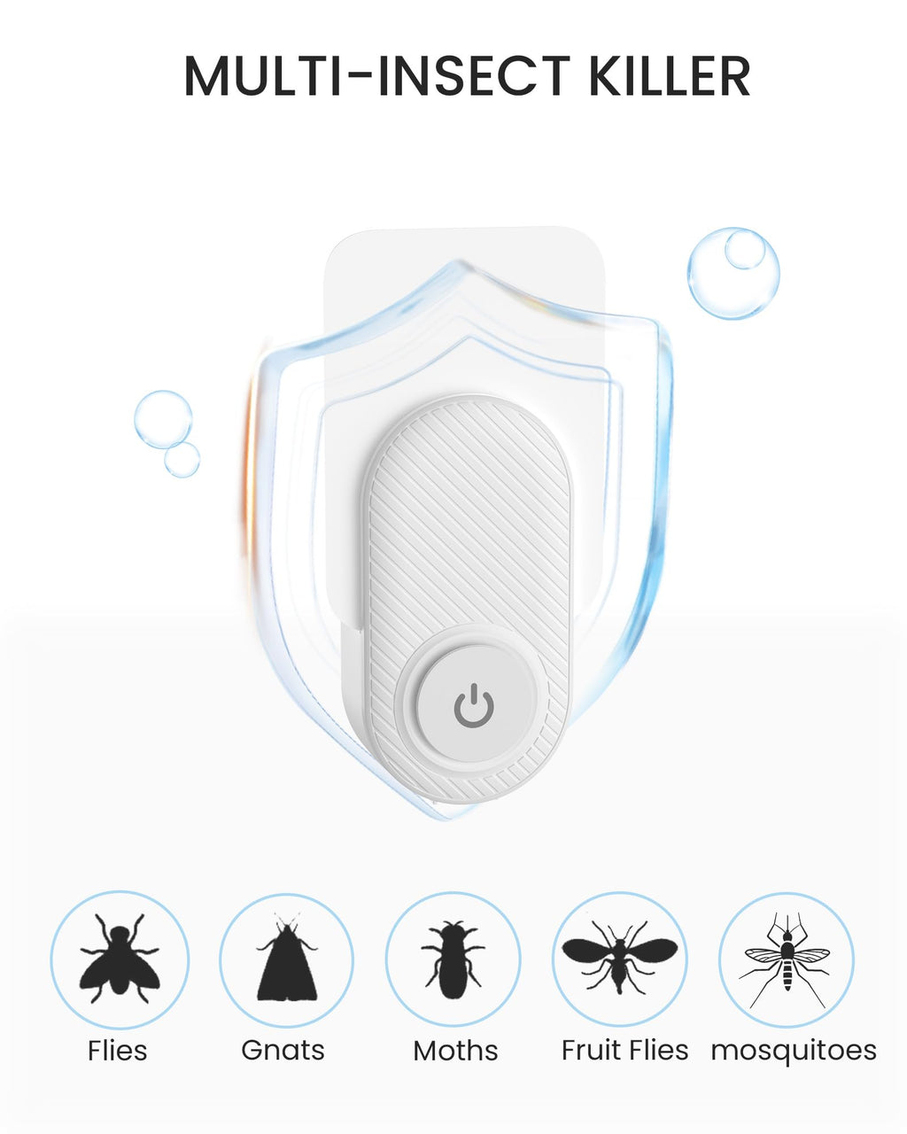 Gthbugor Fruit Fly Traps for Indoors- Highly Effective UV Blueish-Purple Light | Plug-in Fly Trap for Flies, Fruit Flies, Moths, Gnats, and Other Flying Insects, with Sticky Pads(1 Device+6 Refills)…