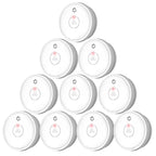 10 Packs Fire Alarms Smoke Detectors, Smoke Alarm Battery Operated, Fire Alarm with Test Button & Low Battery Signal, Photoelectric Technology Fire Detectors for Bedroom and Home