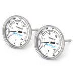MEANLIN MEASURE 2Pcs 1/2" NPT Bimetal Thermometer for hot Water, boilers, and Pipes，3" Dial, 4" Stainless Steel Stem，Temperature Range 50-500°F/10-250°C, Accuracy 2%,Lower Mount