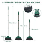 4 PCS Heavy Duty Broom Outdoor/Indoor Commercial Broom with 61" Long Handle,Perfect for Home Garage Kitchen Office Lobby Room Floor,Black and Green