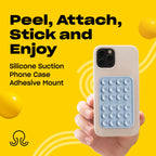 OCTOBUDDY - Silicone Suction Phone Case Adhesive Mount - Hands-Free, Strong Grip Holder for Selfies & Videos - Durable, Easy to Use - iPhone & Android Compatible - 2.25″ x 3.25″, Baby Blue