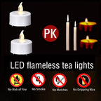 Hanzim LED Tea Lights Candles- 100PACK Warm White Flameless Candles Realistic and Bright Flickering Long Lasting 200Hours for Holiday Celebration,Party,Home Decoration Warm Yellow,Battery Operated