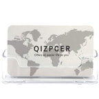 8 Pack Plastic Business Card Holder - Clear Business Card Case for Desk - Office Acrylic Business Card Stand Display