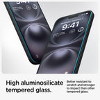 Spigen Tempered Glass Screen Protector [GlasTR EZ FIT] designed for iPhone 16 / iPhone 15 [2 Pack]