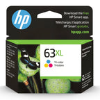 HP 63XL Tri-color High-yield Ink | Works with HP DeskJet 1112, 2130, 3630 Series; HP ENVY 4510, 4520 Series; HP OfficeJet 3830, 4650, 5200 Series | Eligible for Instant Ink | F6U63AN