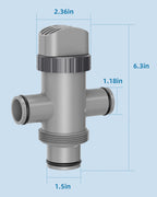 SHAPON Dual Split Hose Plunger Valve Compatible with Intex Pool Parts and Accessories Replacement for Above Ground Swimming Pool and Pool Filter Pump (1 Pack)
