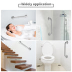 2 Pack 16 Inch Grab Bars for Bathtubs and Showers, Anti Slip Shower Grab Bars Stainless Steel Shower Handle Toilet Handicap Elderly Senior Assist Bathroom Saft Handle