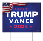 PATTY WACKZ Trump 2024 Trump Yard Signs 2024 Double Sided 17.5" x 13.5" Corrugated Plastic Trump Vance Yard Signs 2024 with H-Frame Ground Stake Trump Signs for Yard.