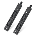 MOSECYOU Flush Bolt French Door Lock 6”, 2 Packs, Bolt Latch for Double Doors, Flip Lever Mechanism, Door Top/Bottom Lock for Sliding/Patio/Storm Door (Black, 6 in. - 2pack)