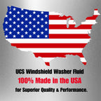 UCS Windshield Washer Fluid All Season -27°F, Freeze Protection, Water Repellent & Bug Remover, Streak-Free, 1 Gallon (128 fl oz)