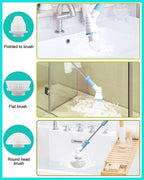 Electric Spin Scrubber Power Shower Cleaning Brush Bathroom Scrubber for Cleaning,Cordless Grout Power Shower Cleaner with 3 Replaceable Rotating Brush Heads for Tile, Floor, Bathtub,Kitchen, Pool