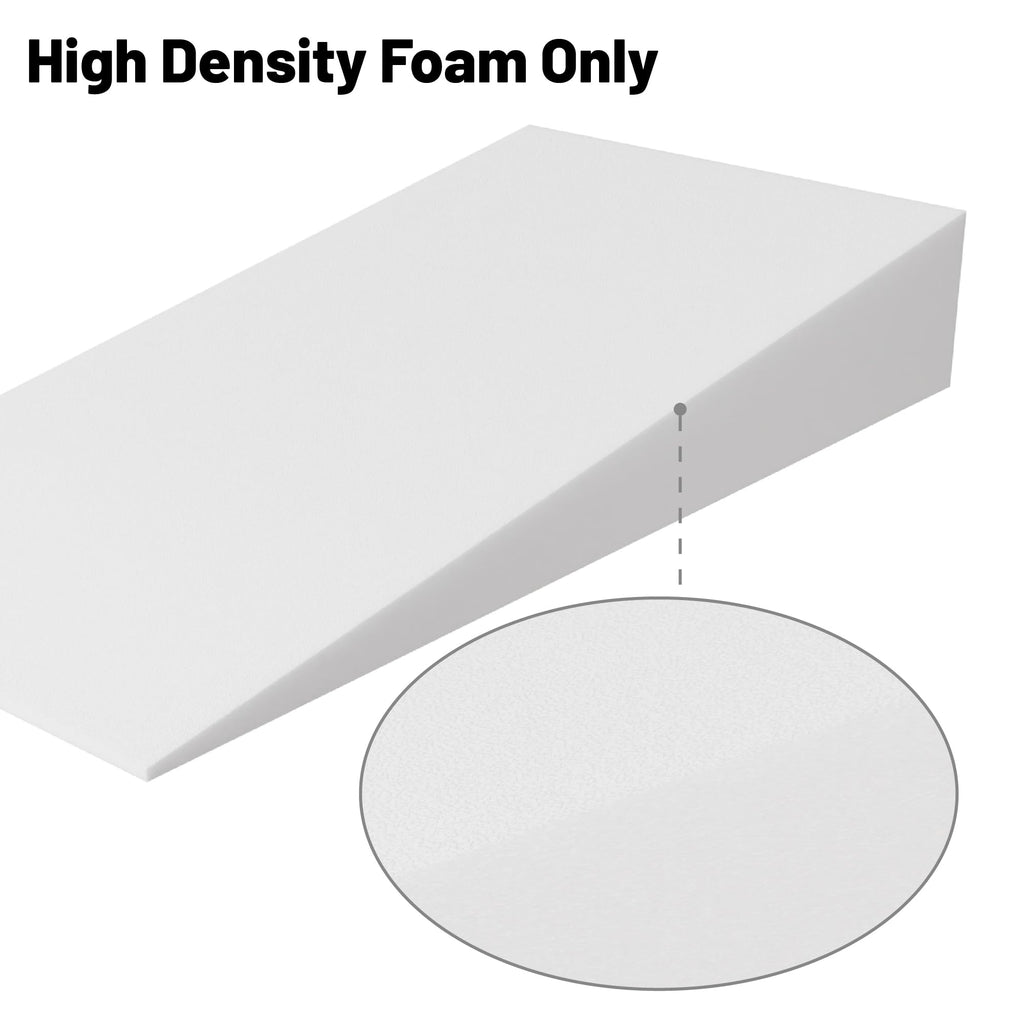 Greaton, Extra Wide Bed Wedge Pillow | Body Support Sponge | Tringle Incline Cushion to Elevate Upper Body | Good for Neck Pain, Snoring, Acid Reflux, 40”x 20”x 4”, White