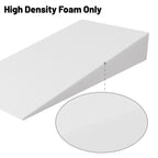 Greaton, Extra Wide Bed Wedge Pillow | Body Support Sponge | Tringle Incline Cushion to Elevate Upper Body | Good for Neck Pain, Snoring, Acid Reflux, 40”x 20”x 4”, White