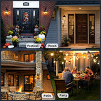 Morsatie 【Upgraded Flame】 LED Flame Light Bulbs, 4-Mode Flickering Light Bulbs with Upside Down Effect, E26 Fire Light Bulb for Halloween Christmas Party Porch Patio Indoor Outdoor Decoration, 4 Pack