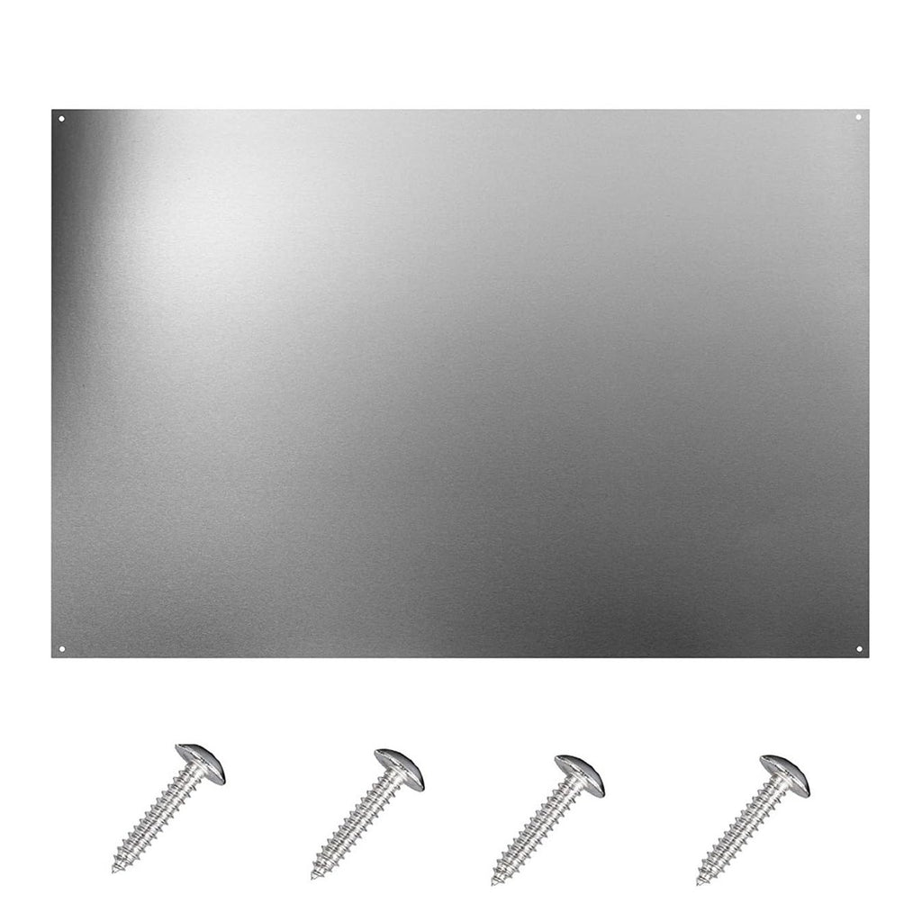 24 x 30-inch Reversible Stainless Steel Backsplash for Kitchen wall，Splatter Guard and Cooking Shield， Range Hood Accessories to Keep Kitchen Clean， Four Pre Drilled Holes for Easy Installation