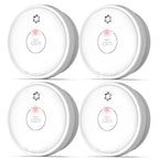 Fire Alarms Smoke Detectors, Smoke Alarm Battery Operated,Fire Alarm with Test Button & Low Battery Signal, Photoelectric Technology Fire Detectors for Bedroom and Home (4 Pack)