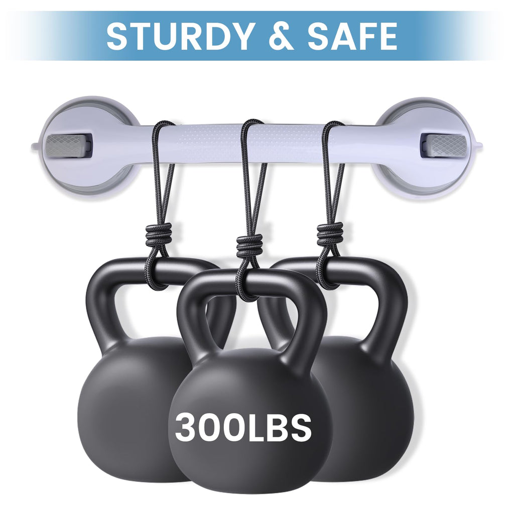 2 Pack Grab Bars for Bathtubs and Showers, Shower Handles for Elderly Seniors bar Bars Safety Elderly Suction 500 lbs Cup and Walls bathtubs Handicap He