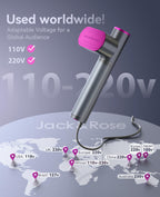Jack ＆ Rose Travel Steamer for Clothes,100-220V Portable Steamer,15s Heat Up,Steamer ＆ Iron 2 In 1, Travel Size Garment Steamer,Large Ceramic Heat Panel,for Global ＆ Europe Traveling