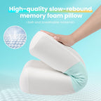 JINXIA Cooling Memory Foam Pillow Cervical Neck Pillow,Ergonomic Orthopedic Contour Pillow for Neck Support,Cervical Bed Pillow for Side/Back/Stomach Sleeper
