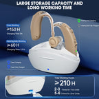 Rechargeable Hearing Aids for Seniors with Noise Canceling and Volume Control - Digital Hearing Amplifiers for Mild to Moderate Hearing Loss Adults with Portable Cyclic Charging Case