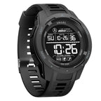 Men's Watches Sports Outdoor Waterproof Military Watch Date Multi Function Tactics LED 46mm Face Alarm Stopwatch for Men (8105 Black All)