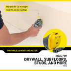 General Tools MM9 Pin & Pinless Moisture Meter – Dual Moisture Detector for Wood, Drywall & Building Materials – Digital Display, Scan & Pin Modes, Data Hold | Gift for Dad, Father’s Day Gift Idea