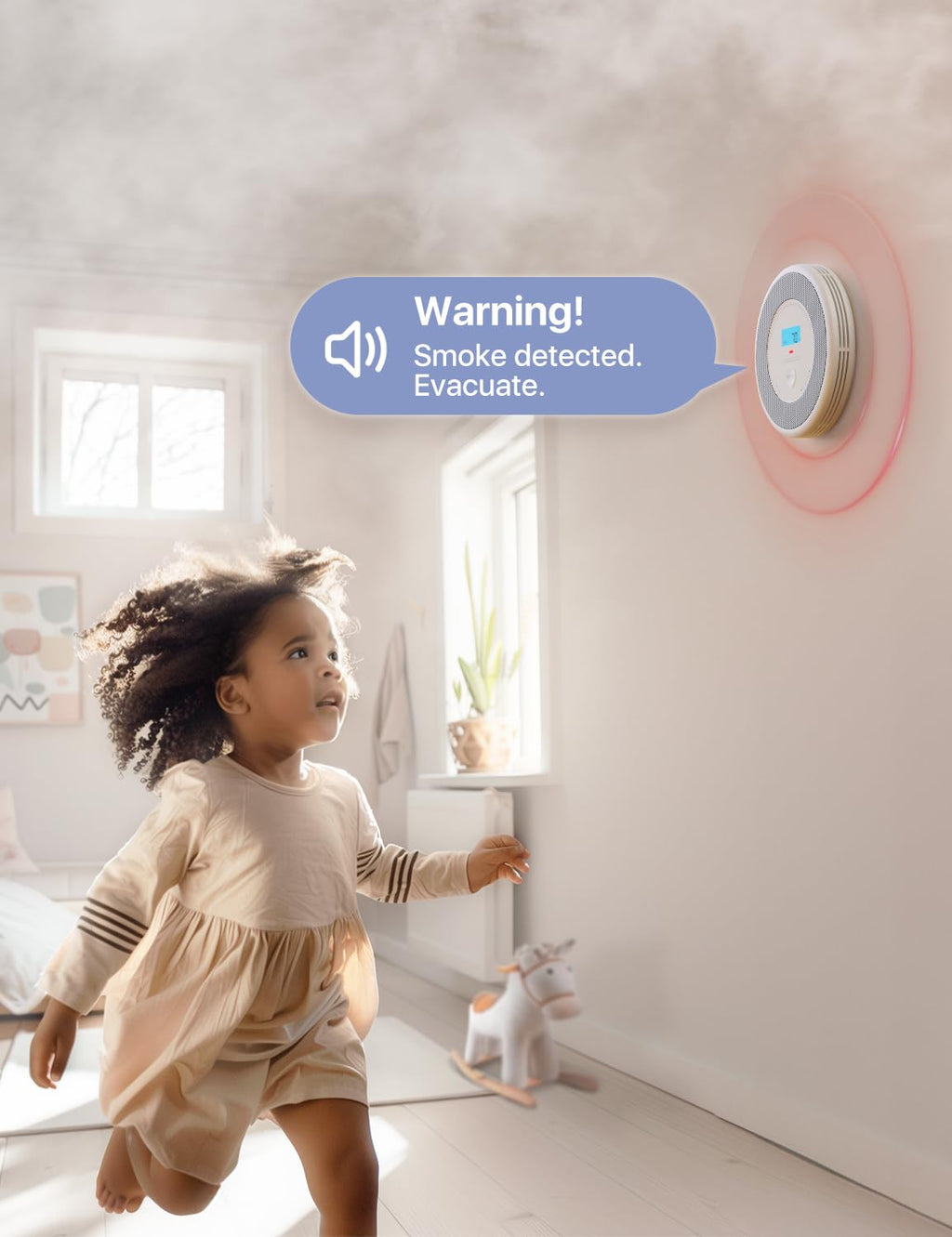 X-Sense Combination Smoke and Carbon Monoxide Detector with Voice Alerts, Smoke Detector Carbon Monoxide Detector Combo with Replaceable Battery, XP0A-SR, 5-Pack