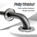 18 Inch Handicap Grab Bars, 2 Pack Stainless Steel Grab Bar for Bathtubs and Showers, Wall Mount Safety Shower Grab Bars for Seniors Injury Elderly, Matte Black