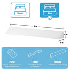 MEGCXIT King Bed Wedge Pillow for Headboard, Foam Pillow Wedge for Headboard Gap, Mattress Bed Gap Filler King, Triangle Pillow, Anti-Slip Bed Crack Pillow Space Filler (76"×10"×6") Air-Layer White