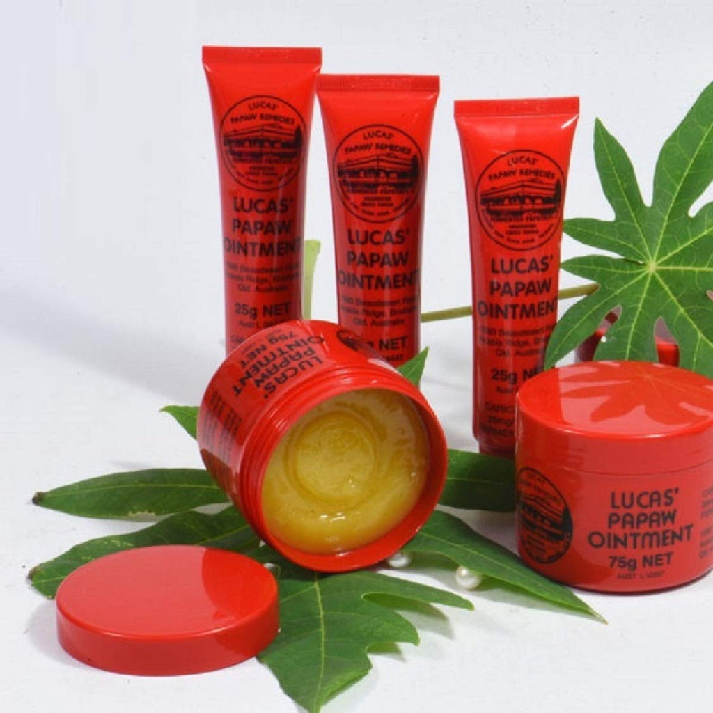 Lucas Papaw Ointment 15G (With Lip Applicator) | Best Paw Paw Cream for Chapped Lips, Minor Burns, Sunburn, Cuts, Insect Bites and Diaper Rash