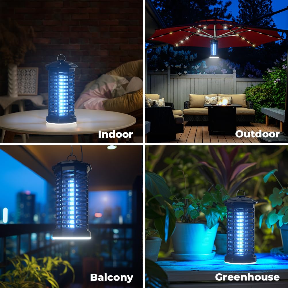 YISSVIC Bug Zapper Outdoor Indoor Waterproof Electric Mosquito Zapper Effective 4200V for Home Patio Office Courtyard