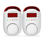 2 Packs Gas & Carbon Monoxide Detectors - Plug in Carbon Monoxide Detector & Propane, Natural Gas Detector, CO Monitor Alarm & Explosive Gas Detector Alarm for Home,RV