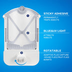 Husaco Flying Insect Trap, Compatible with M364 Refill, 2 Plug-in Base + 2 Cartridge