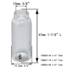 RIVERWELD Clear Quartz Nozzle 10NQ48-6# 10N47#7 10N46#8 Pyrex Glass TIG Cups 47mm 10NQ47-7# for SR WP 17 18 26 TIG Welding Torches 3pcs