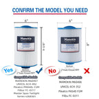 Mamokin Spa Filter 6CH-402 Replaces PMA40L-F2M, Master Spas Twilight X268365, X268543, X268511, X268514, Unicel 6CH-402, Filbur FC-0317, 2" Male Thread/MPT Hot Tub Filter 2PACK